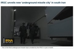 伊朗展示地下“导弹城” 试射反舰巡航导弹